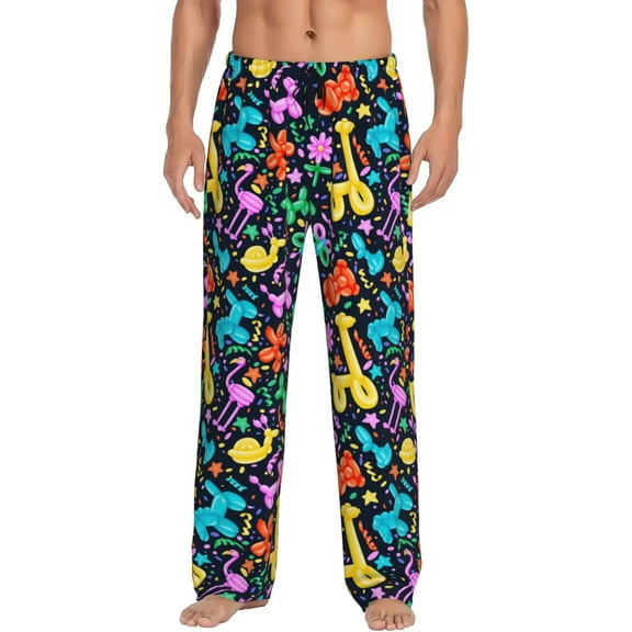Fotbe Colorful Air Balloons1 Men's Pajama Pants,Sleepwear Pants,Pj Bottoms Drawstring And Pockets-Medium