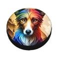 thumbnail image 1 of Fotbe Colorful Art Dog Spare Tire Cover Thickening Universal Fit for Jeep, Trailer, RV, SUV, Truck, Tough Tire Wheel Soft Cover-14 inch, 1 of 8