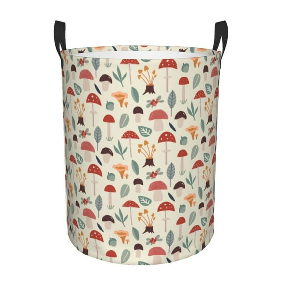 Fotbe Colorful Autumn Pattern Laundry Basket with Handles, Waterproof Large Laundry Hamper, Wash Bag for Corner Dorm, Rolling Laundry Basket with Handles-Small