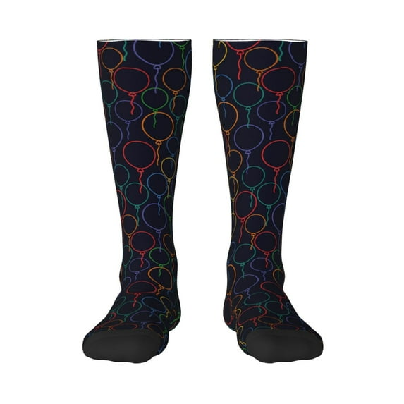 Fotbe Colorful Balloons print Women's Men's Novelty Crew Socks Cotton Socks Knee High Socks for Walking,Running,Nurses,Pregnancy