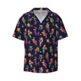 thumbnail image 1 of Fotbe Colorful Birds print Short Sleeve Button Down Shirts for Men Casual Summer Beach Wrinkle Free Shirt-Small, 1 of 7