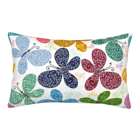 Fotbe Colorful Butterflies Pillow Cases - Envelope Closure - Luxury, Extra Soft, Cooling Pillow Covers - Wrinkle, Fade, Stain Resistant-20"x30"