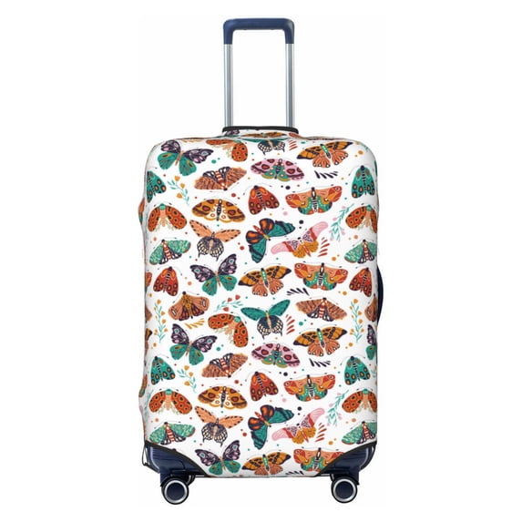 Fotbe Colorful Butterfly Luggage Cover Protector,Suitcase Protector,Scratch and Dirt Resistant,Fits 18-32 Inch Luggage-X-Large