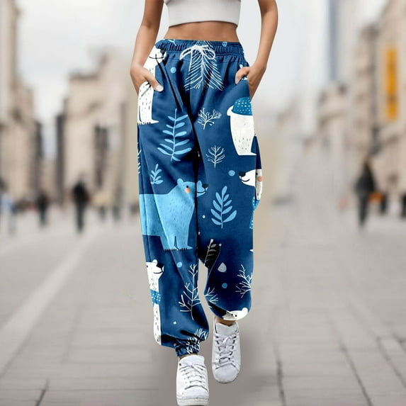 24 Autumn And Winter Casual Printed Trousers Women's Casual Pants Extra Long Dress Pants for Women Casual Pants for Women plus Size Women's Pants Casual Tall Casual Pants Set for Women Two Womens High