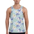 thumbnail image 1 of Fotbe Colorful Butterfly Pattern Men's Quick Dry Workout Tank Top Gym Muscle Tee Fitness Bodybuilding Sleeveless T Shirt Breathable Workout Shirt-Small, 1 of 9