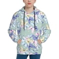 thumbnail image 1 of Fotbe Colorful Butterfly Pattern Youth Pullover Hooded Sweatshirt, Boys Hoodie, Kangaroo Pocket Hoodie for Kids Girls -Large, 1 of 6