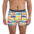 thumbnail image 1 of Fotbe Colorful Car Men’s Total Support Pouch Boxer Briefs, X-Temp Cooling, Moisture-Wicking Underwear, Regular, Long-leg and Trunk-Small, 1 of 6