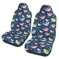 thumbnail image 1 of Fotbe Colorful Cartoon Shark Pattern Automotive Seat Covers for Cars Trucks and SUVs – Car Seat Covers for Front Seats,Protective Seat Covers,Vehicle Seat Covers, Set of 2, 1 of 1