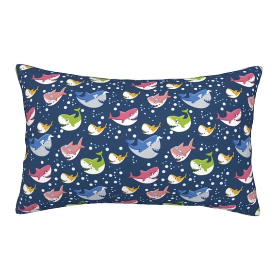 Fotbe Colorful Cartoon Shark Pillow Cases - Envelope Closure - Luxury, Extra Soft, Cooling Pillow Covers - Wrinkle, Fade, Stain Resistant-20"x30"