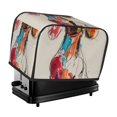 thumbnail image 1 of Fotbe Colorful Dachshund Art for Two Slice Toaster Cover, Fingerprint Protector, Super Soft Appliance Cover And Dust Cover,Bread Dust Cover & Fingerprint Protection, 1 of 7