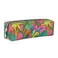 thumbnail image 1 of Fotbe Colorful Dinosaur Pattern Leather Pencil Case, Pencil Pouch with Durable Zipper, Compact and Stylish Organizer for Stationery, Art Supplies, Travel Essentials, 1 of 7