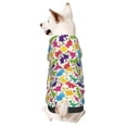 thumbnail image 1 of Fotbe Colorful Dinosaurs Print Small Dog Sweater Hoodies Pet Grey Hooded Soft Fleece Sweatshirts with Pocket Fall Winter Puppy Cat Sweaters Warm Clothes-Medium, 1 of 7