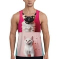 Fotbe Colorful Dog Cat Collage Pattern Men's Quick Dry Workout Tank Top
