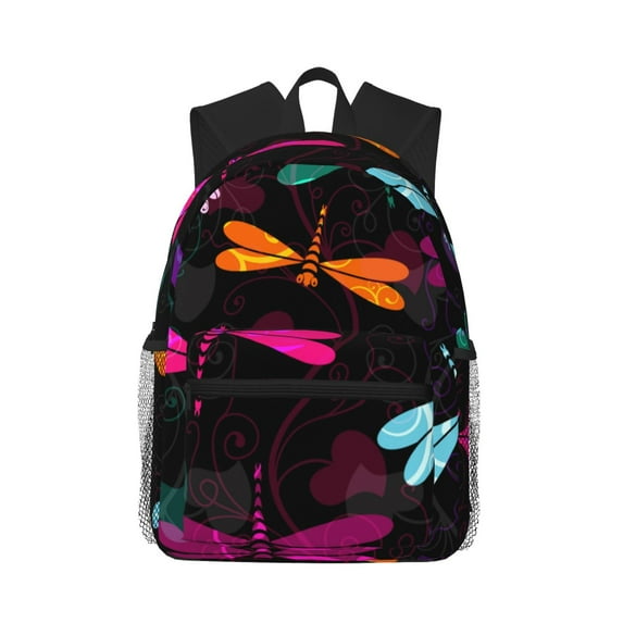 Fotbe Colorful Dragonflies Lightweight Casual Laptop Backpack for Men and Women, Daily use Waterproof backpack, Backpack for College