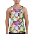 thumbnail image 1 of Fotbe Colorful Easter Eggs Pattern Men's Quick Dry Workout Tank Top Gym Muscle Tee Fitness Bodybuilding Sleeveless T Shirt Breathable Workout Shirt-Large, 1 of 9