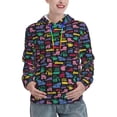 thumbnail image 1 of Fotbe Colorful Excavator Pattern Womens Long Sleeve Hoodie, Pullover Hooded Sweatshirt, Kangaroo Pocket Hoodie with Eye-catching Drawstrings-XX-Large, 1 of 7