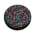 thumbnail image 1 of Fotbe Colorful Excavator Spare Tire Cover Thickening Universal Fit for Jeep, Trailer, RV, SUV, Truck, Tough Tire Wheel Soft Cover-17 inch, 1 of 8