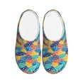 thumbnail image 1 of Fotbe Colorful Fish 1 Pattern Women's Fuzzy Curly Fur Memory Foam Loafer Slippers Indoor Outdoor Slippers Winter Home Shoes-39/40, 1 of 7