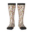 thumbnail image 1 of Fotbe Colorful Fishes print Women's Men's Novelty Crew Socks Cotton Socks Knee High Socks for Walking,Running,Nurses,Pregnancy, 1 of 1