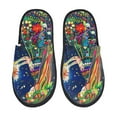 thumbnail image 1 of Fotbe Colorful Floral Forest Fairy Pattern Women's Fuzzy Slippers Plush Slippers Fluffy Winter House Shoes Indoor and Outdoor-Medium, 1 of 8