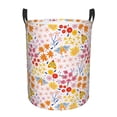 thumbnail image 1 of Fotbe Colorful Floral Laundry Basket with Handles, Waterproof Large Laundry Hamper, Wash Bag for Corner Dorm, Rolling Laundry Basket with Handles-Small, 1 of 8