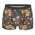 thumbnail image 1 of Fotbe Colorful Flowers with Butterfly Men’s Total Support Pouch Boxer Briefs, X-Temp Cooling, Moisture-Wicking Underwear, Regular, Long-leg and Trunk-Small, 1 of 9