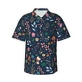 thumbnail image 1 of Fotbe Colorful Flowers Hawaiian Shirt For Men Unisex Summer Beach Casual Short Sleeve Cotton Linen Button Down Shirts-3x-Large, 1 of 9