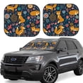 thumbnail image 1 of Fotbe Colorful Fox 2-Piece Car Windshield Sun Shade | Sun Blocker for Car Windshield | Foldable Automotive Interior Accessories for Sun Protection-Large, 1 of 7