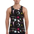 thumbnail image 1 of Fotbe Colorful Geometry Pattern Men's Quick Dry Workout Tank Top Gym Muscle Tee Fitness Bodybuilding Sleeveless T Shirt Breathable Workout Shirt-X-Large, 1 of 9
