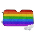 thumbnail image 1 of Fotbe Colorful Glitter Rainbow Car Windshield Sunshade | Sun Visor Protector Front Window Shade, Keeps Out UV Rays, Keeps Your Vehicle Cool-Medium, 1 of 7