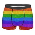 thumbnail image 1 of Fotbe Colorful Glitter Rainbow Men’s Total Support Pouch Boxer Briefs, X-Temp Cooling, Moisture-Wicking Underwear, Regular, Long-leg and Trunk-X-Large, 1 of 9