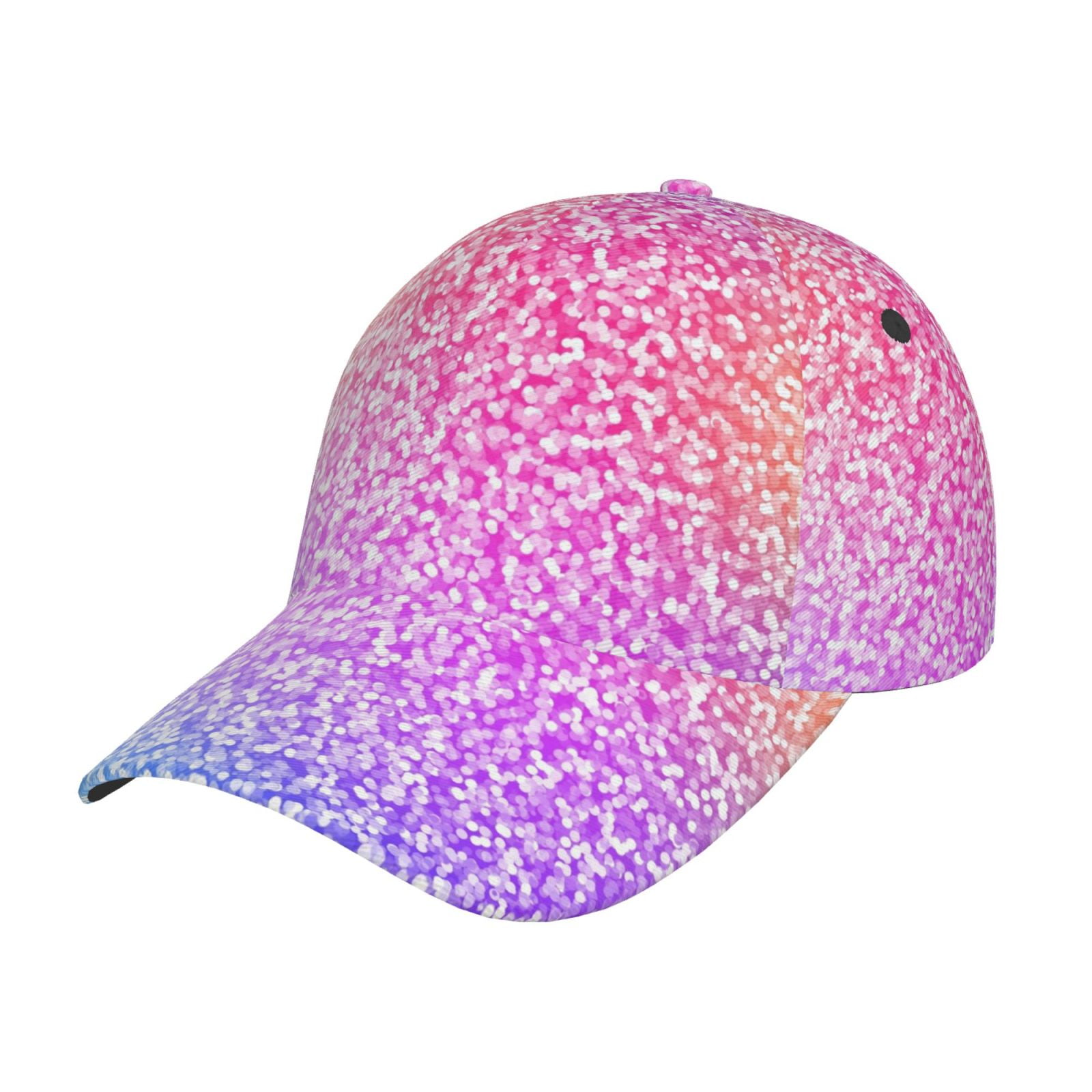 Fotbe Colorful Glitters Baseball Cap, Colorful Glitters Print Dad Hat