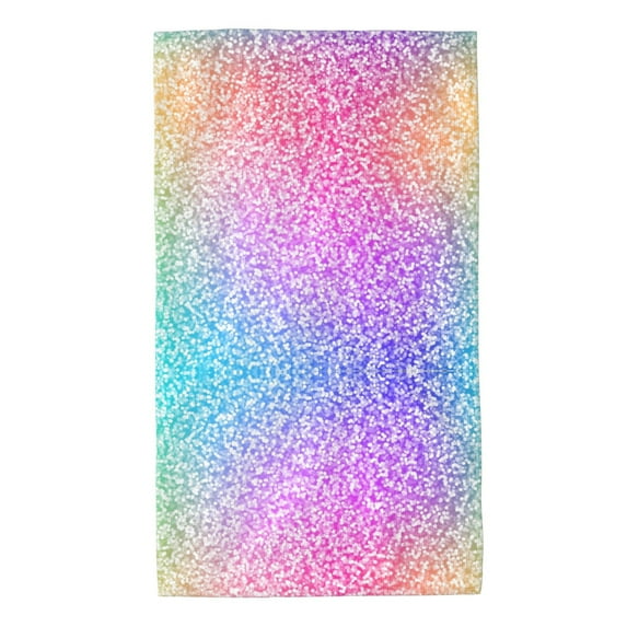 Fotbe Colorful Glitters Pattern Premium Towels , (27.5x16in) Lightweight and Highly Absorbent Quick Drying Microfiber Towel, Perfect for Daily Use