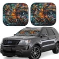 thumbnail image 1 of Fotbe Colorful Graffiti Abstract Eye 2-Piece Car Windshield Sun Shade | Sun Blocker for Car Windshield | Foldable Automotive Interior Accessories for Sun Protection-Medium, 1 of 7