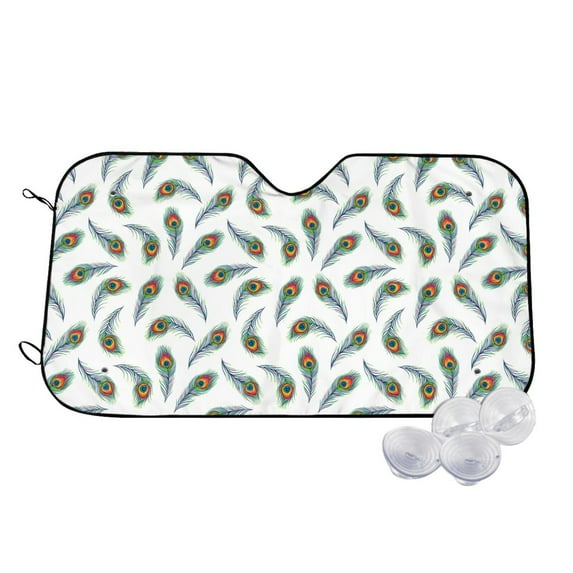 Fotbe Colorful Grass Car Windshield Sunshade | Sun Visor Protector Front Window Shade, Keeps Out UV Rays, Keeps Your Vehicle Cool-Small