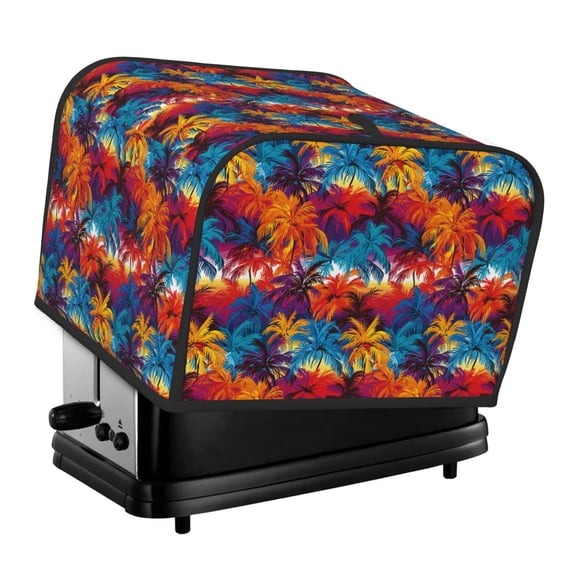 Fotbe Colorful Hawaii Palms for Four Slice Toaster Cover, Fingerprint Protector, Super Soft Appliance Cover And Dust Cover,Bread Dust Cover & Fingerprint Protection