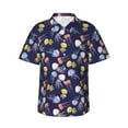 thumbnail image 1 of Fotbe Colorful Jellyfish Hawaiian Shirt for Men Unisex Summer Beach Casual Short Sleeve Cotton Linen Button Down Shirts-Medium, 1 of 9