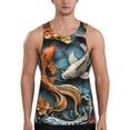 thumbnail image 1 of Fotbe Colorful Koi Fish Art Pattern Men's Quick Dry Workout Tank Top Gym Muscle Tee Fitness Bodybuilding Sleeveless T Shirt Breathable Workout Shirt-4X-Large, 1 of 9