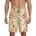 thumbnail image 1 of Fotbe Colorful Leaves Pajama Shorts for Men, Men's Pajama Bottoms, Sleepwear,Short Pajama Pants-X-Large, 1 of 9
