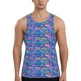 thumbnail image 1 of Fotbe Colorful Mushrooms Pattern Men's Quick Dry Workout Tank Top Gym Muscle Tee Fitness Bodybuilding Sleeveless T Shirt Breathable Workout Shirt-3X-Large, 1 of 9