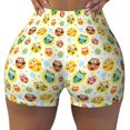 thumbnail image 1 of Fotbe Colorful Owls 1 Seamless Shorts, Womens Workout Shorts High Waist Stretch Booty Short for Gym/Yoga/Running/Biking-Small, 1 of 9