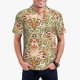 thumbnail image 1 of Fotbe Colorful Paisley Pattern Men’s Golf Polo Shirt – Breathable Performance Golf Shirt with Button-Down Collar-X-Large, 1 of 6