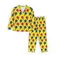 thumbnail image 1 of Fotbe Colorful Ping Pong Pattern Long Sleeve Pajama Set for Women,Sleepwear Set,2-piece Loungewear Set,Soft PJs Comfy Nightwear with Pockets -Large, 1 of 7