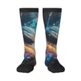 thumbnail image 1 of Fotbe Colorful Planet Universe print Women's Men's Novelty Crew Socks Cotton Socks Knee High Socks for Walking,Running,Nurses,Pregnancy, 1 of 1