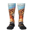 thumbnail image 1 of Fotbe Colorful Plant Tiger print Women's Men's Novelty Crew Socks Cotton Socks Knee High Socks for Walking,Running,Nurses,Pregnancy, 1 of 8