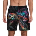 thumbnail image 1 of Fotbe Colorful Plant Turtle A Men’s Swim Trunks Quick Dry Swim Shorts Board Shorts with Mesh Lining-Small, 1 of 9