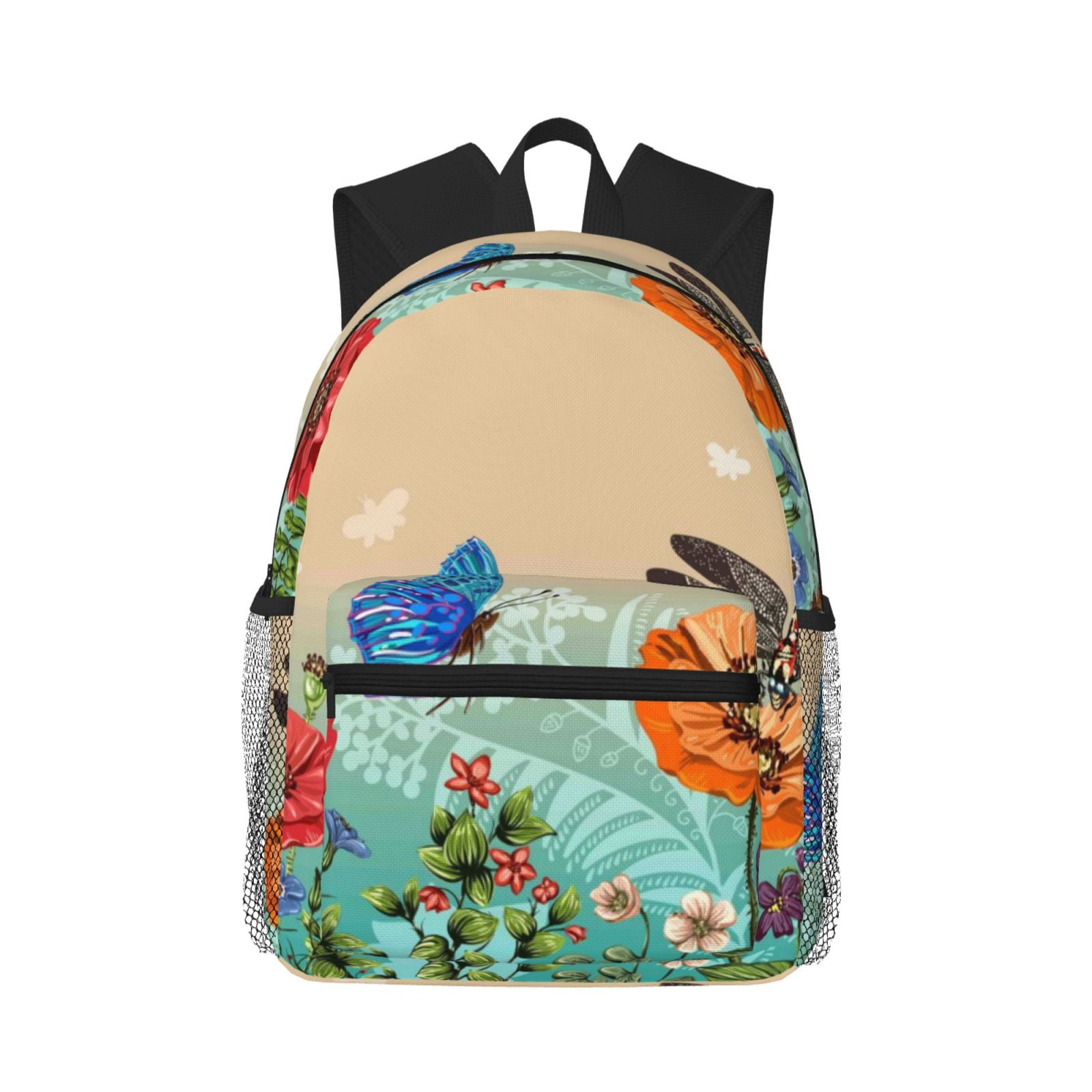 Fotbe Colorful Plants And Insects Lightweight Casual Laptop Backpack ...