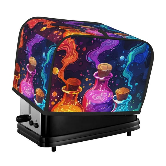 Fotbe Colorful Potion Bottles Magic for Two Slice Toaster Cover, Fingerprint Protector, Super Soft Appliance Cover And Dust Cover,Bread Dust Cover & Fingerprint Protection