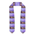 thumbnail image 1 of Fotbe Colorful Purple Cosmos Flower Printed Class of 2024 Graduation Stole, 1 of 7
