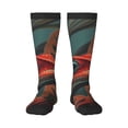 thumbnail image 1 of Fotbe Colorful Reptile And Leaves print Women's Men's Novelty Crew Socks Cotton Socks Knee High Socks for Walking,Running,Nurses,Pregnancy, 1 of 8